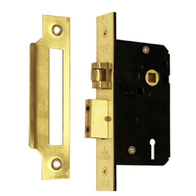 Imperial 5 Lever 5L Mortice Roller Sashlock 2.5Inch - Polished Brass