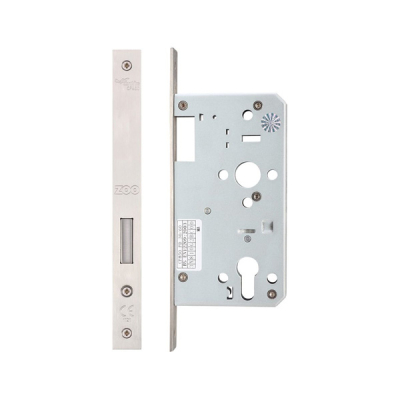 DIN Euro Deadlock 60mm Backset - Satin Stainless Steel