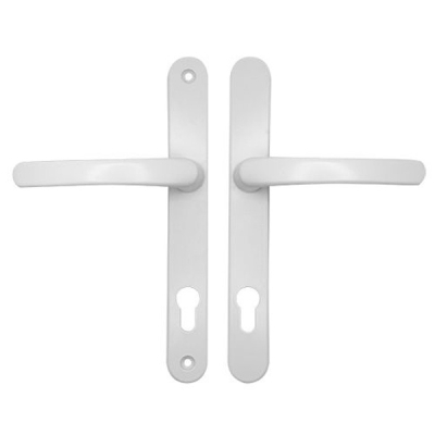 Straight Sprung Lever Espag. Handle Set - White
