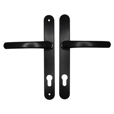 Straight Sprung Lever Espag. Handle Set - Black