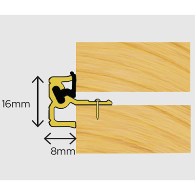 Exitex Double Door Centre Seal - Gold (1.01.105)