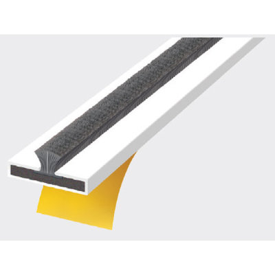 10mm x 4mm Intumescent Fire & Smoke Strip 2.1m (30min) - White (Black Brush)