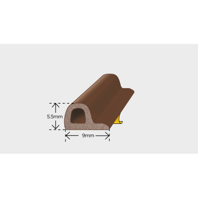 Exitex - P-Strip Draft Seal 100m - Brown