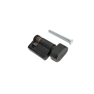 40/10 Single Euro Cylinder with Thumbturn - Black