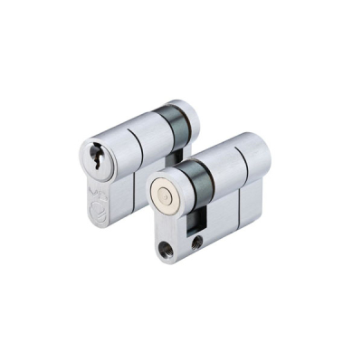 35/10 Single Euro Cylinder KD - Satin Chrome