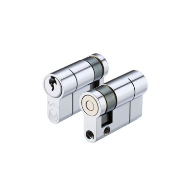 35/10 Single Euro Cylinder KD - Polished Chrome