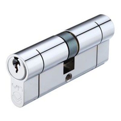 40/40 Double Euro Cylinder KD - Polished Chrome