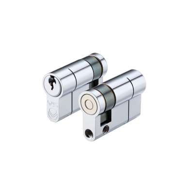 45/10 Single Euro Cylinder KD - Polished Chrome