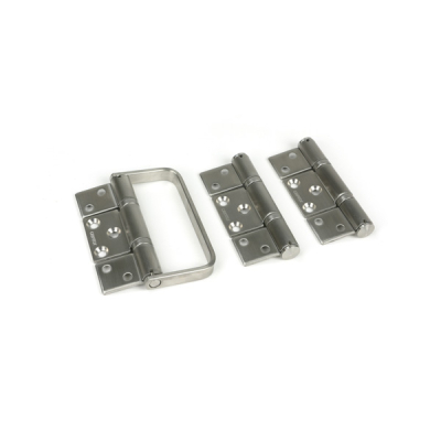 Centor E3 Straight Hinge Set with Handle (Outward Opening) - Stainless Steel