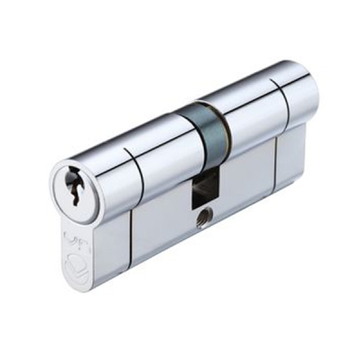 45/50 Double Euro Cylinder KD - Polished Chrome