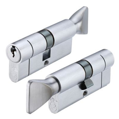 45/55 Euro Cylinder / Thumbturn KA - Satin Chrome