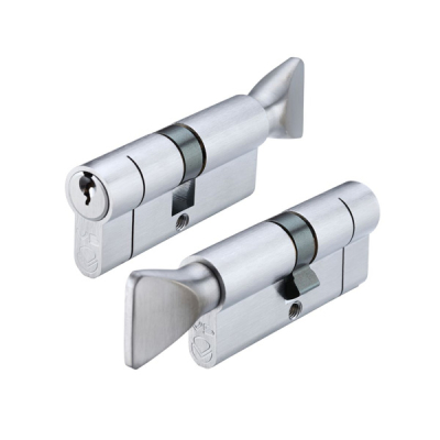 50/50 Euro Cylinder / Thumbturn KA - Satin Chrome