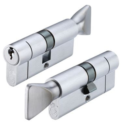 60/40 Euro Cylinder / Thumbturn KA - Satin Chrome