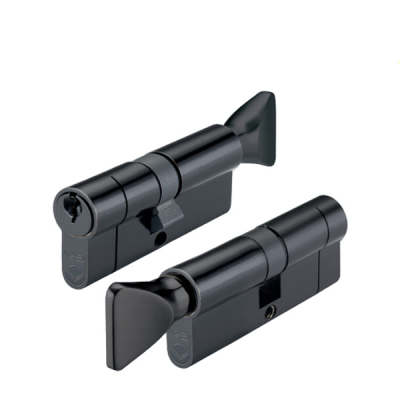 45/45 Euro Cylinder / Thumbturn KD - Black
