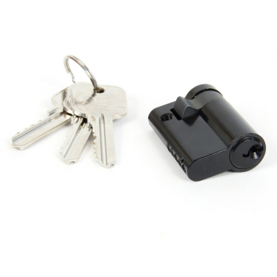 35/10 Single Euro Cylinder KD - Black