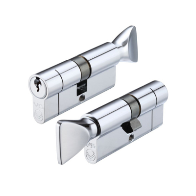 50/40 Euro Cylinder / Thumbturn KD - Polished Chrome