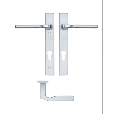 Vela Narrow Lever Espag. Handle Set - Satin Chrome