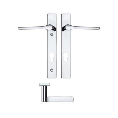Draco Narrow Lever Espag. Handle Set - Polished Chrome