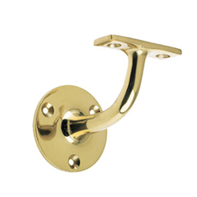 Heavyweight Handrail Bracket - Polished Brass