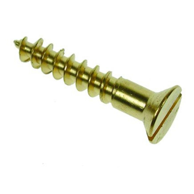 4 x ¾Inch Brass Countersunk Screws Slotted (200)