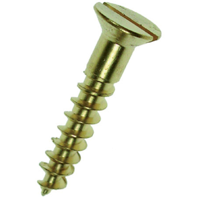 6 x 1¼Inch Brass Countersunk Screws Slotted (200)