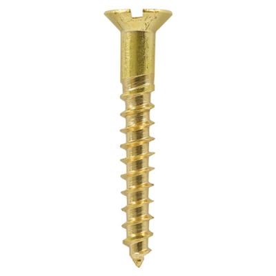 6 x 1½Inch Brass Countersunk Screws Slotted (200)