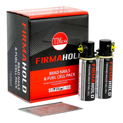 Firmahold Collated Straight Brad Nails With Fuel Cells 32mm 16G (2000 + 2) - Galvanised