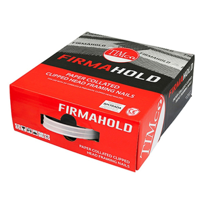 Firmahold Collated Clipped Galv+ Brad Nails No Fuel Cells (3300 + 0 Cells) Ring Shank - 2.8 x 63mm