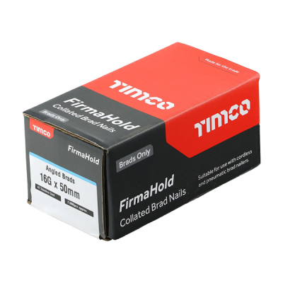 Angled Airgun Brad Nails 50mm 16G (2000) - Stainless Steel