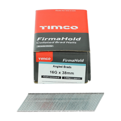 Straight Airgun Brad Nails 38mm 16G (2000) - Galvanised