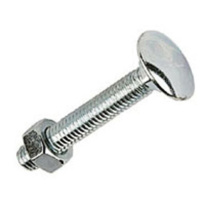 Coach Bolt with Nut - M6 x 50mm (100) - BZP