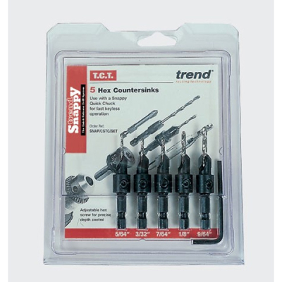 SNAP/CS/SET - Trend Snappy 5 Piece Countersink Set