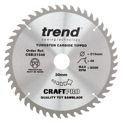 Trend CSB/21548 Wood Saw Blade 215mm x 48T x 30mm Bore