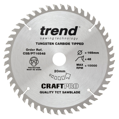 Trend CSB/PT16548 High Pressure Laminate Saw Blade - 165mm x 48T x 20mm Bore