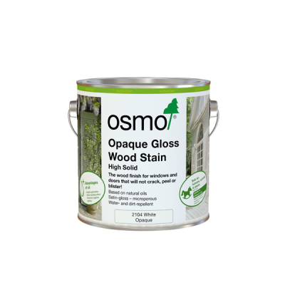 Osmo Opaque Gloss Wood Stain 2104 White 2.5L