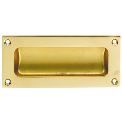 4Inch Flush Pull - Polished Brass