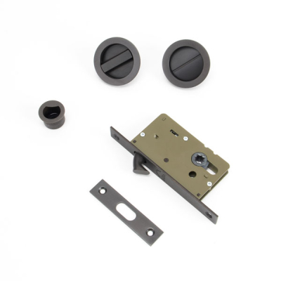 Sliding/Pocket Door Locking Kit - Matt Bronze