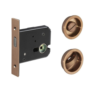 Sliding/Pocket Door Locking Kit - Copper