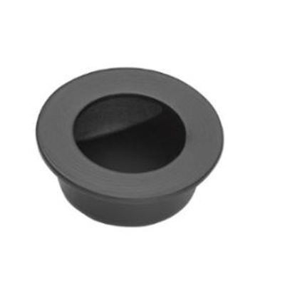 30mm Round Flush Pull Handle - Black