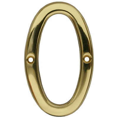 Carlisle Numeral 0 - Polished Brass
