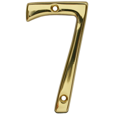 Carlisle Numeral 7 - Polished Brass