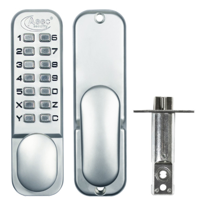 Digital Lock With Hold Back - Satin Chrome