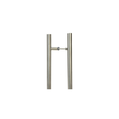 0.6m Offset T Bar Pull Handle B2B 32mm Ø - Satin SS (316)