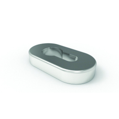 Oval Euro Profile Escutcheon 62 x 32 x 10mm - Satin SS (Grade 316)