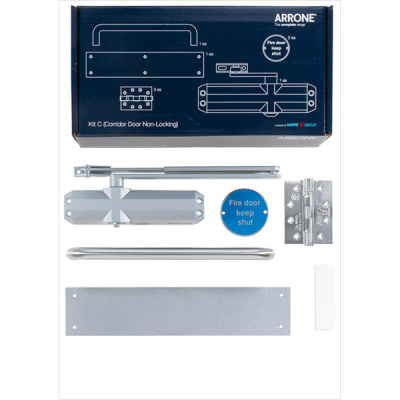 Fire Door Kit Corridor Non-Locking - Brass