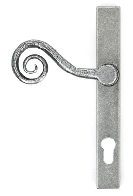 Pewter Patina Monkeytail Slimline Lever Espag. Lock Set