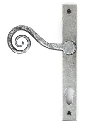 Pewter Patina Monkeytail Slimline Lever Espag. Lock Set