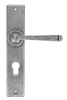 Pewter Patina Large Avon Lever Euro Lock Set