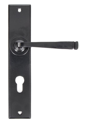 Black Large Avon Lever Euro Lock Set