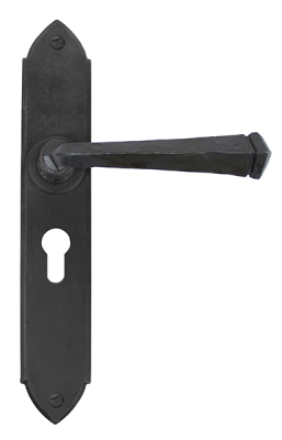 Beeswax Gothic Lever Euro Lock Set